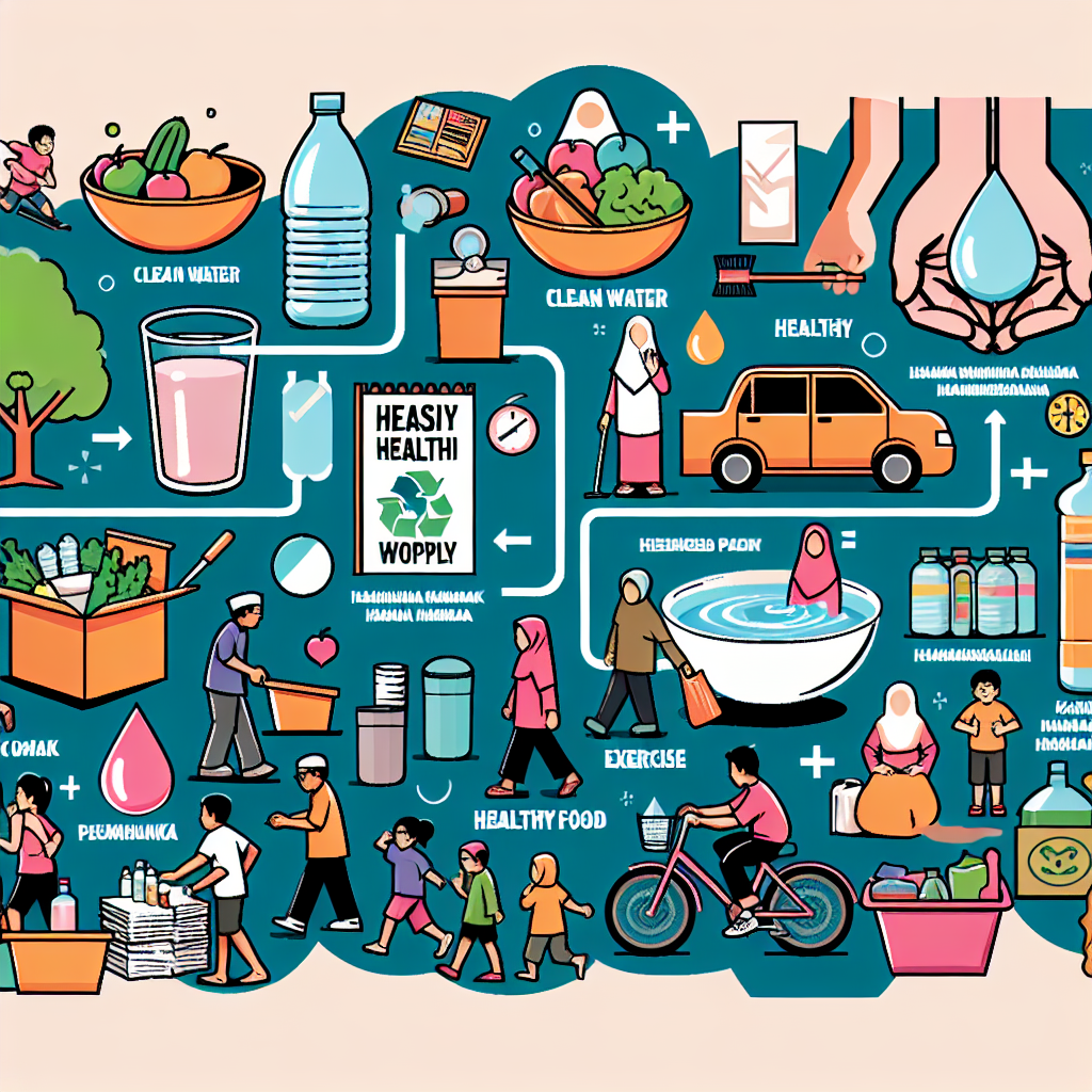Poster Kreatif Tentang Hidup Bersih dan Sehat yang Mudah Digambar untuk