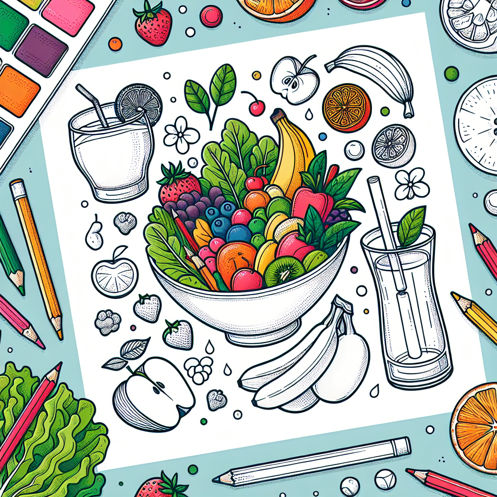 Inspirasi Mewarnai Gambar Makanan dan Minuman Sehat untuk Anak